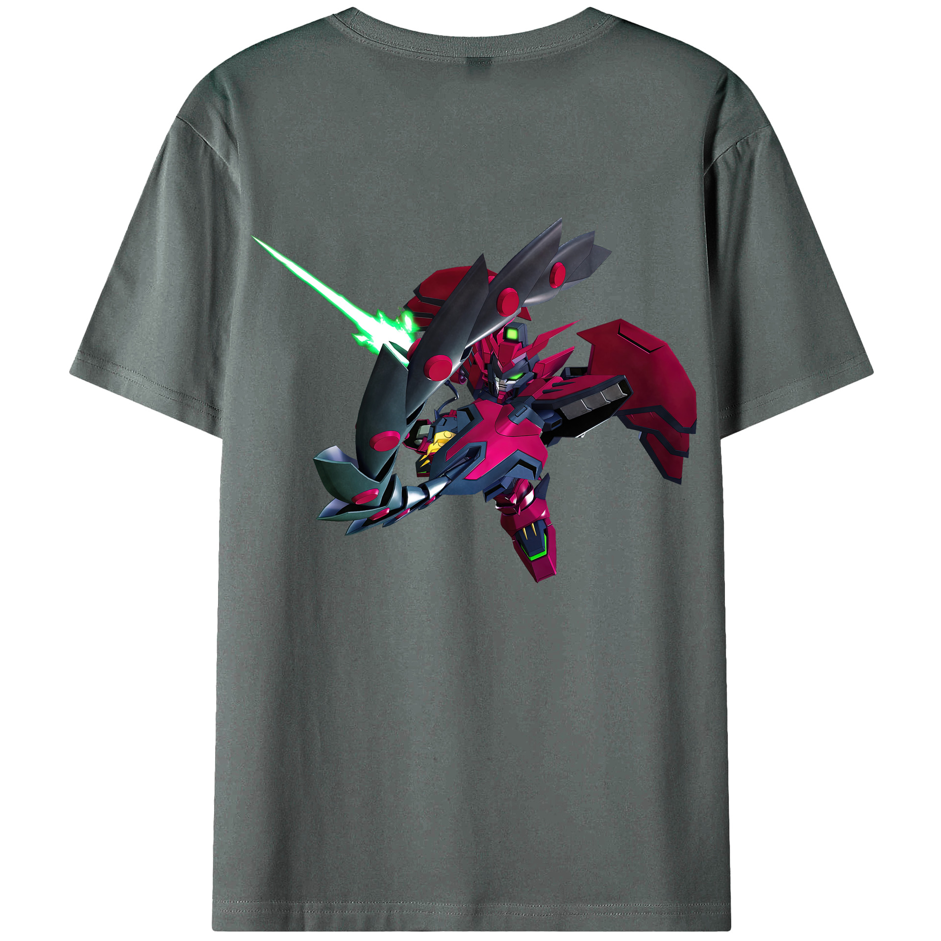 （画像用） 機動戦士ガンダム Mobile Suit Gundam 綿100％ メンズ半袖Tシャツ（バックプリント） 通気性